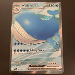 Pokemon TCG Wailord ex 097/084 Pitch Black- Full Art- Pack Fresh- NM - Image 1
