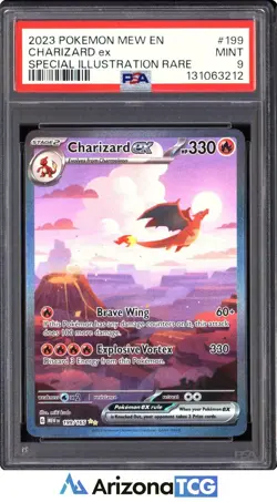 Pokemon 2023 Charizard ex 199/165 SIR Scarlet & Violet 151 PSA 9 - Image 1
