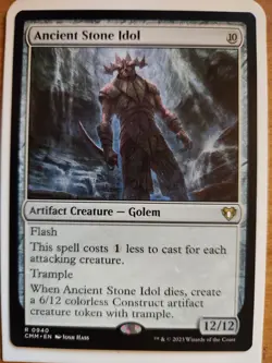 Ancient Stone Idol NM Commander Masters MTG FREE SHIPPING - Image 1