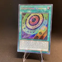 📜✨ Yu-Gi-Oh Exceptional Schedule BLZD-EN054 – Secret Rare | Blazing Dominion - Image 1