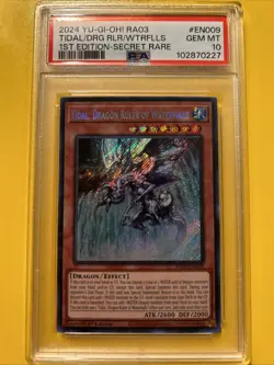 YuGiOh TIDAL, DRAGON RULER OF WATERFALLS #RA03-EN009🔥PSA 10🔥1st ED-SECRET RARE - Image 1