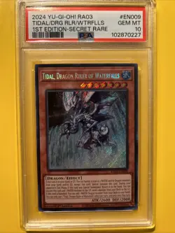 YuGiOh TIDAL, DRAGON RULER OF WATERFALLS #RA03-EN009🔥PSA 10🔥1st ED-SECRET RARE - Image 3