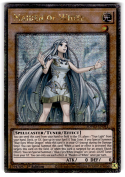 YUGIOH MAIDEN OF WHITE QUARTER CENTURY SECRET RARE NM SDWD-EN041 - Image 1