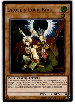 YUGIOH DROLL & LOCK BIRD ULTIMATE RARE NM OP08-EN001 - Image 5