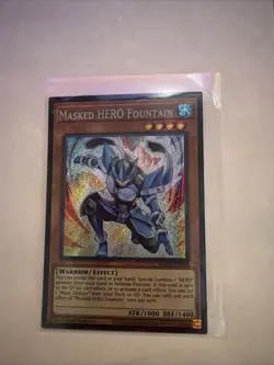 Yu-Gi-Oh! Masked HERO Fountain BLGG-EN029 1st Ed Secret Rare Holo EN - Image 1