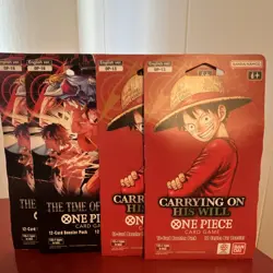Bandai Namco One Piece Card Game OP-13 OP-16 English Booster Packs 4x 12 Cards - Image 1