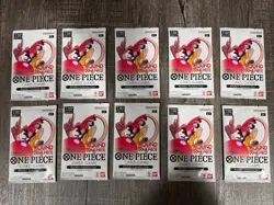 One Piece x Round1 Promo USA 10 Random Packs Sealed IN HAND! - Image 1