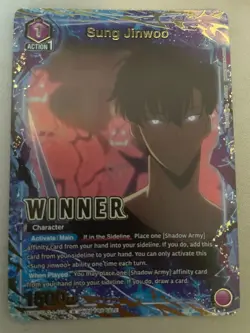 Union Arena Solo Leveling Sung Jinwoo WINNER UEPR/SLG-1-019 English Promo - Image 1