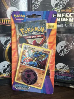 SEALED- 2016 Pokemon LUCARIO XY STEAM SIEGE BOOSTER PACK BLISTER - Image 1