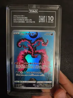Pokemon VStar Universe GALARIAN MOLTRES Art Rare 190/172 - TAG 10 Gem Mint - Image 1