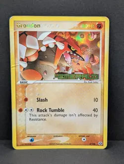 Groudon 5/106 EX Emerald Reverse Holo Rare Pokemon TCG Nintendo HP - Image 1