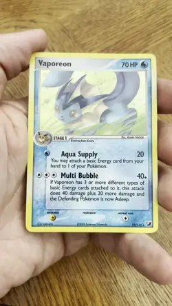 Pokemon TCG EX Unseen Forces Rare Holo Vaporeon 19/115 - LP - Image 2