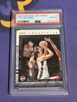 2025 Panini Caitlin Clark Chronicled - WNBA Caitlin Clark #2 PSA 10 Gem Mint - Image 1