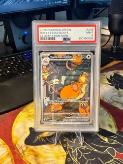 Team Rocket's Raticate 202/182 Sv10: Destined Rivals Holo - PSA9 - Image 1