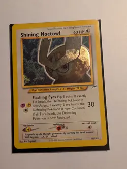Shining Noctowl 110/105 - Neo Destiny - Secret Rare - CREASED - Image 1