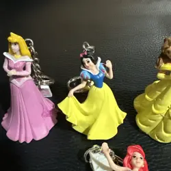 Vintage Y2k Disney Princess Key Chain Lot Of 6 Rare! 2002 - Image 3