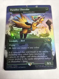 MTG - Paradise Chocobo Borderless 0483 Foil - Final Fantasy English NM BB - Image 2