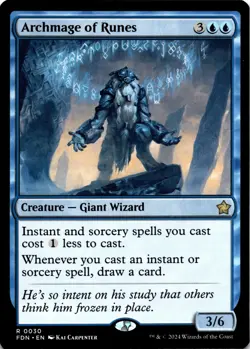 MTG Archmage of Runes NM R 30 Foundations - Image 1