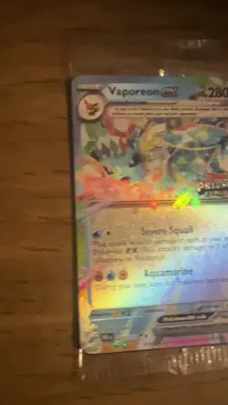 Stamped Vaporeon EX 023/131 Pokemon Prismatic Evolutions Surprise Box Sealed - Image 2