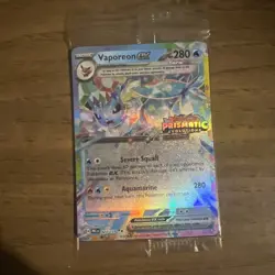 Stamped Vaporeon EX 023/131 Pokemon Prismatic Evolutions Surprise Box Sealed - Image 3