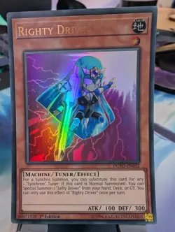 YuGiOh! Righty Driver DUPO-EN032 Ultra Rare 1st Ed - Image 1