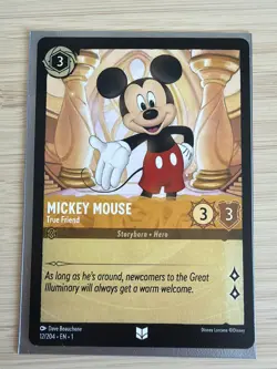 Disney Lorcana Demo Card - Mickey Mouse - True Friend - First Chapter Demo Deck - Image 1
