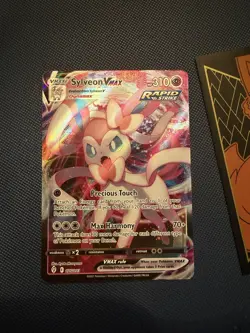 Pokemon Sylveon VMAX Holo Ultra Rare Card Evolving Skies 075/203 NM Condition - Image 1