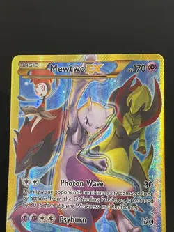 Mewtwo EX 163/162 Breakthrough Pokemon XY SECRET RARE Holo Full Art Card LP - Image 3