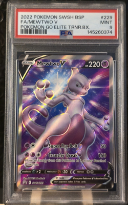 The Pokemon Company Mewtwo V 2022 SWSH Promo SWSH229 Full Art Holo PSA 9 - Image 1