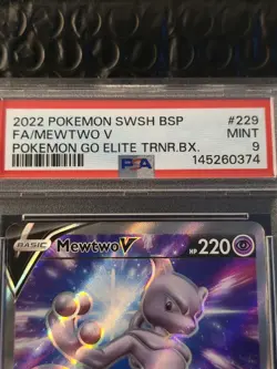 The Pokemon Company Mewtwo V 2022 SWSH Promo SWSH229 Full Art Holo PSA 9 - Image 2