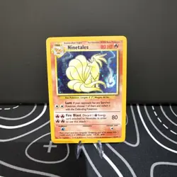 Vintage Pokemon Ninetales Base Set 12/102 Holo LP/NM - Image 1