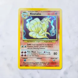Pokemon Ninetales 12/102 Holo Base Set Unlimited WOTC Vintage LP Pokemon Card - Image 1