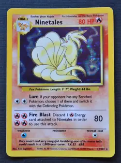 Ninetales #12 / 102 Base Set Holo - NM/LP - Pokemon 1999 TCG WOTC Vintage - Image 1