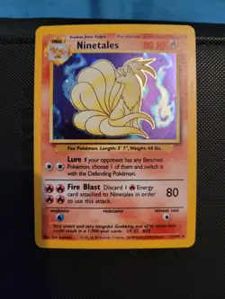 Ninetales 12/102 Holo Rare LP Base Set Pokemon TCG - Image 2