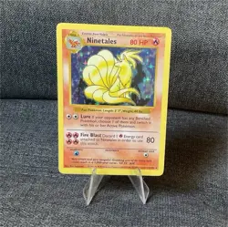 1999 Pokemon Ninetales 12/102 Base Set Shadowless Holo Rare Wizards LP - Image 1