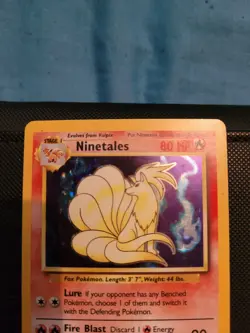 Ninetales 12/102 Holo Rare LP Base Set Pokemon TCG - Image 3