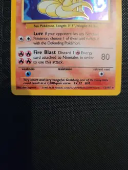 Ninetales 12/102 Holo Rare LP Base Set Pokemon TCG - Image 4