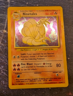 Pokemon Ninetales Holo 12/102 Base Set Vintage 1999 WOTC Card - MP+/LP - Image 3