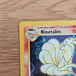 Pokemon Ninetales Base Set Unlimited Holo Rare Card 12/102 LP Excellent - Image 3