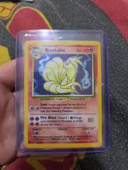 🔥 Pokemon TCG Ninetales Holo ✨Unlimited Rare Card Base Set 12/102 👌 NM/LP - Image 1