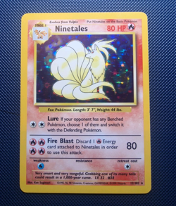 Pokemon TCG Ninetales Base Set Holo vintage Rare 12/102 NM/LP - Image 1