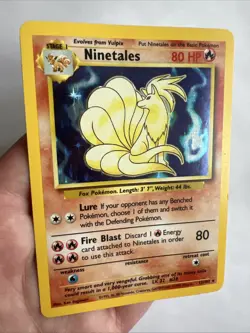 Pokemon TCG Ninetales Holo Rare Card Base Set 12/102 LP Condition - Image 4