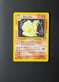Pokemon TCG Ninetales Base Set 12/102 Holo Unlimited Holo Rare LP - Image 1
