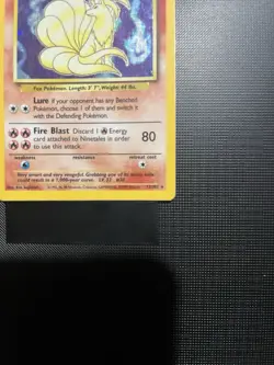 Pokemon TCG Ninetales Holo Rare Card Base Set 12/102, LP Condition - Image 4