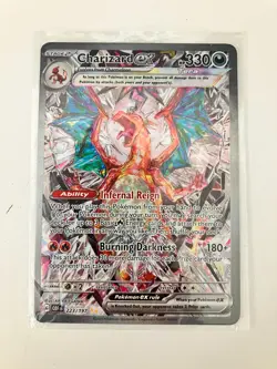 Pokemon TCG Charizard ex 223/197 Obsidian Flames SIR Full Art Holo EN 330 HP - Image 1
