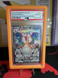 Pokemon TCG Charizard ex 223/197 Obsidian Flames SIR Holo ENG PSA 10 2023 - Image 1