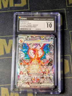 CGC GEM MINT 10 | Charizard ex SIR #223/197 | Obsidian Flames | Pokemon TCG - Image 1