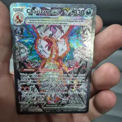 Pokemon TCG Charizard EX Obsidian Flames Scarlet & Violet Card 223/197 Near Mint - Image 1