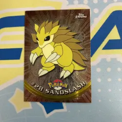 2000 Topps Chrome Pokemon TV Animation #28 Sandslash Holo Foil Vintage Card NM - Image 1