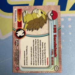 2000 Topps Chrome Pokemon TV Animation #28 Sandslash Holo Foil Vintage Card NM - Image 2